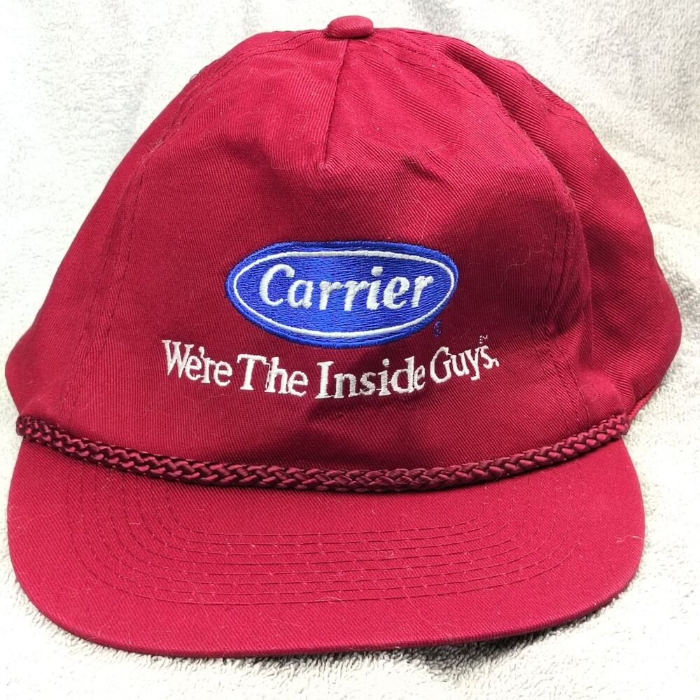 Carrier We're The Inside Guys Rope Hat Snapback OSFA Maroon Men's Vintage Promo